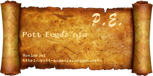 Pott Eugénia névjegykártya